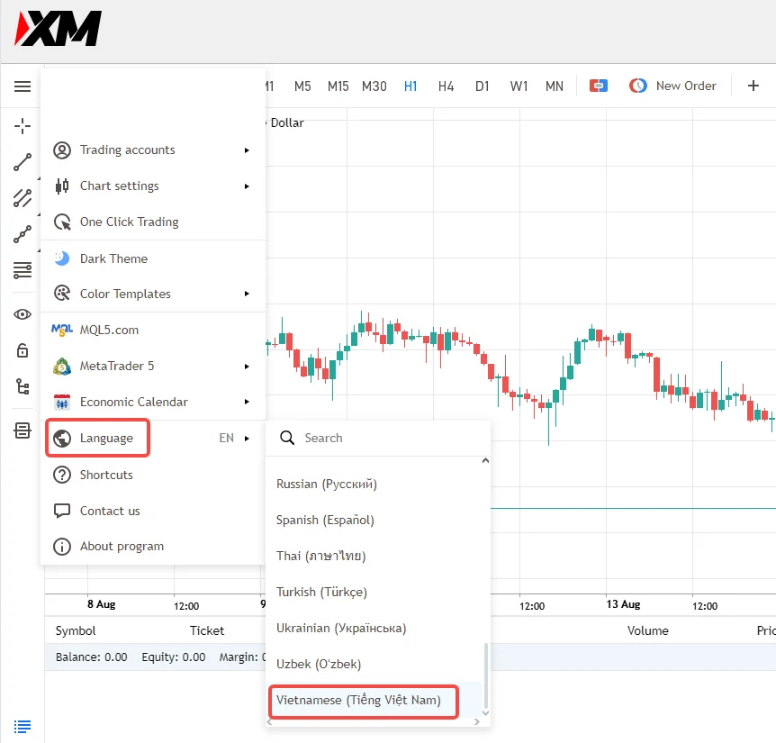 Cách sử dụng MT5 WebTrader của XM 5