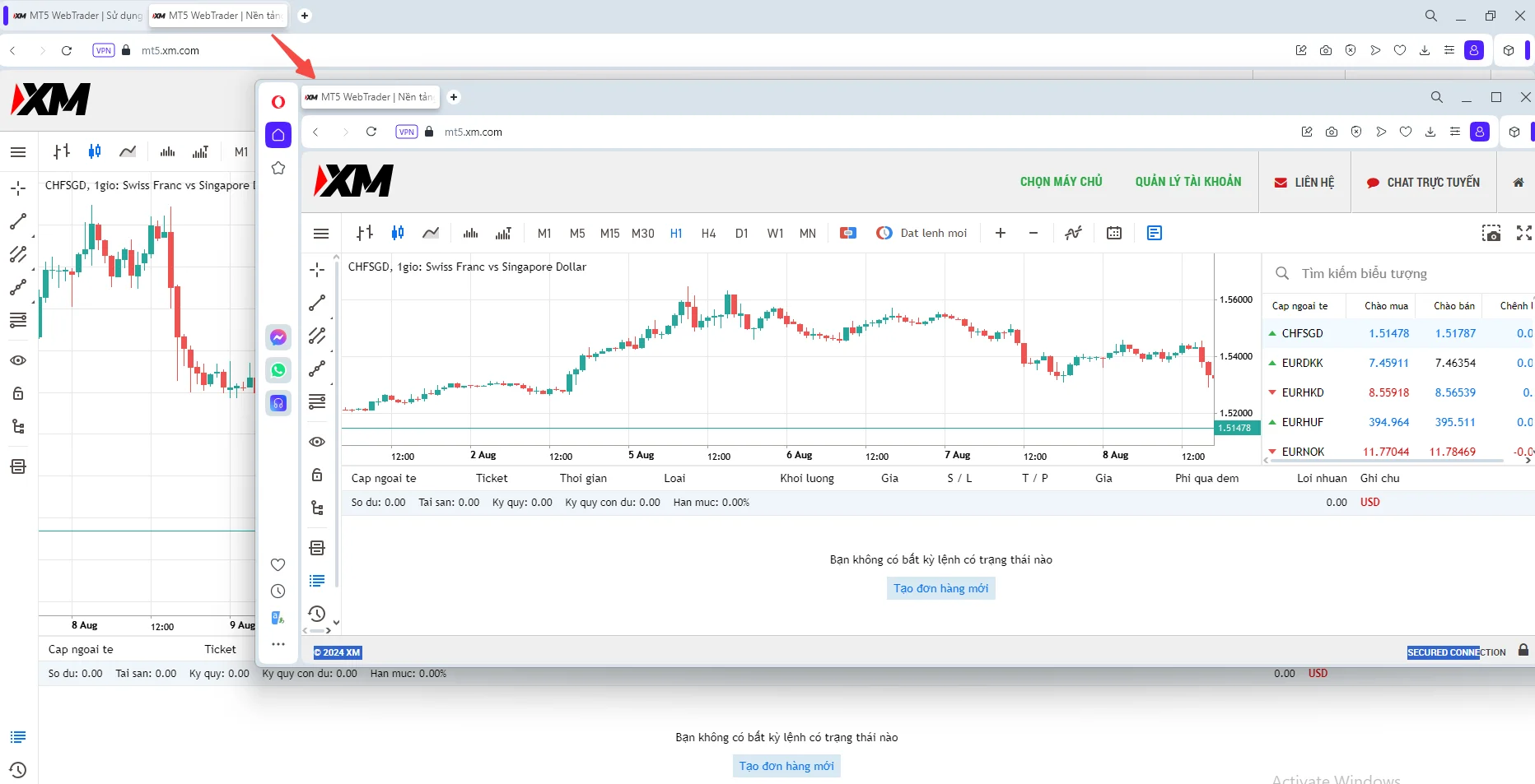 Cách sử dụng MT5 WebTrader của XM 8