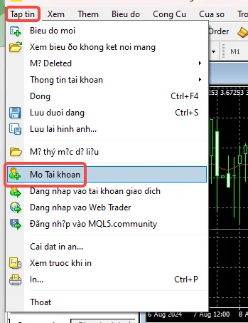 Không thể hiển thị tên máy chủ MT4 Exness 7