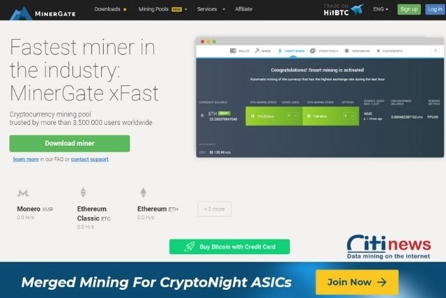 Cách đăng lý tài khoản Minergate 