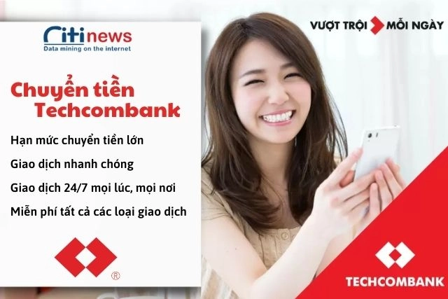 Chi tiết các dịch vụ Techcombank chuyển khoản tối đa được bao nhiêu