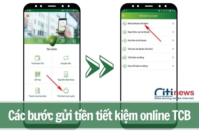 Hướng dẫn cách gửi tiền tiết kiệm Vietcombank online