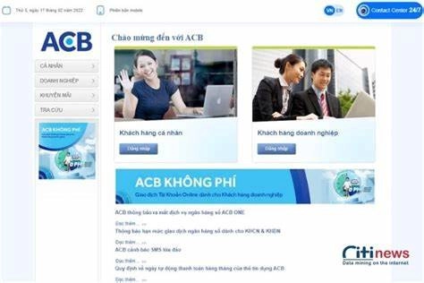 Dịch vụ internet banking của ngân hàng ACB