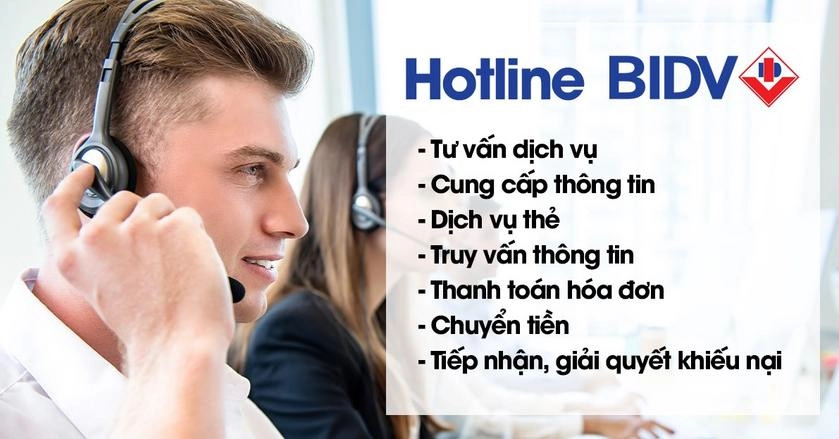 Hotline của ngân hàng BIDV