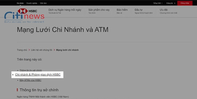 Tra cứu tổng đài ngân hàng HSBC